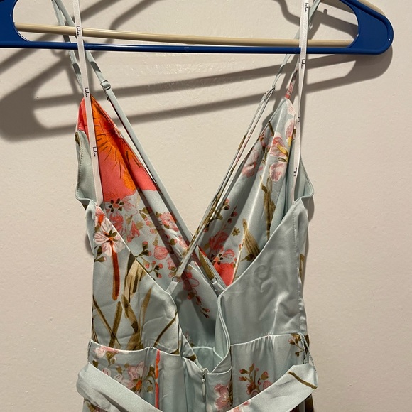 Lulus Still the One Floral Faux Wrap Dress, EUC, Size Small, Sage green color - Picture 2 of 13